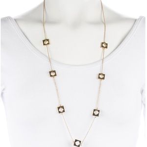 Kate Spade Cutout Logo Square Necklace